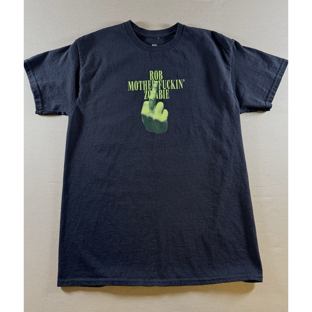 Rob Zombie T-Shirt Green Graphic Tee "Rob Mother F***in' Zombie" Medium